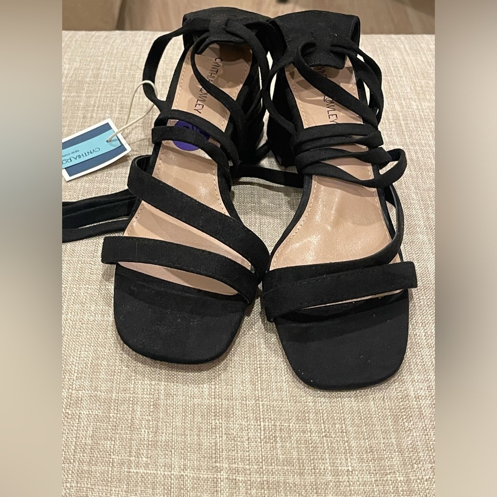 Cynthia Rowley Black Strappy Sandals